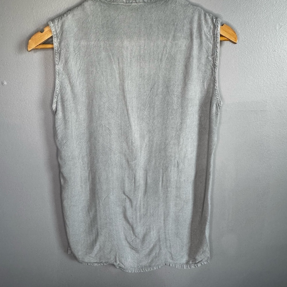 24 Karat Women’s Blouse Grey Vintage 90s Y2K Sleeveless Embellished Size S EUC - Picture 5 of 10